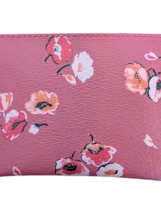 Coach Boxed Card Case and Valet Keyring Gift Set in Floral Poppy NIB - Picture 5 of 6